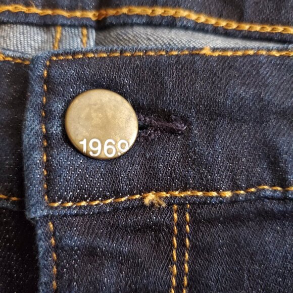 GAP 1969 SZ 29P Petite Women's Sexy Bootcut 5-Pocket Dark Wash Blue Jeans - Picture 3 of 13